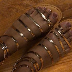 Gold sandals